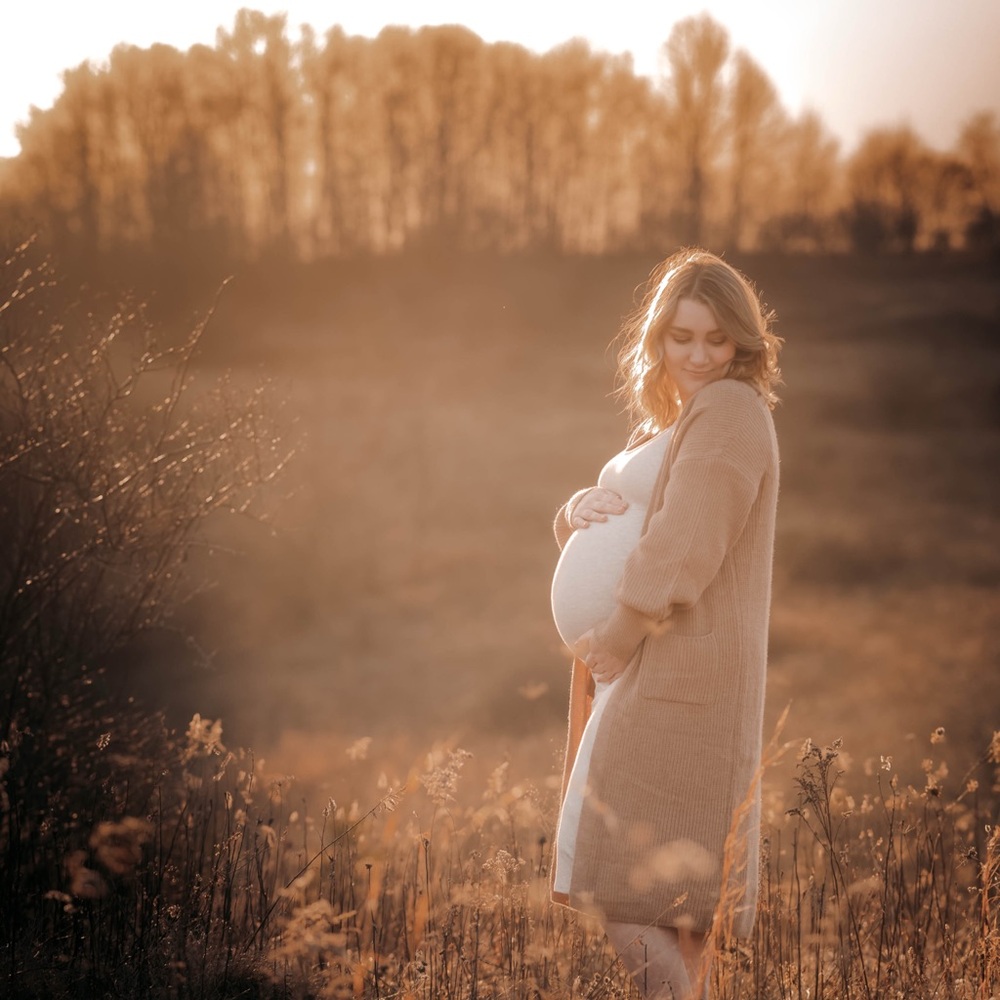 Pinkblush Ribbed Cream Midi Maternity Dress